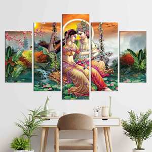 ภาพพิมพ์บนผ้าใบลายเรดา คริสกน่า ดีไซน์หรูหราสำหรับตกแต่งบ้าน ชุด 5 ชิ้น: ภาพพิมพ์แบบห่อขอบ - Product Image 1