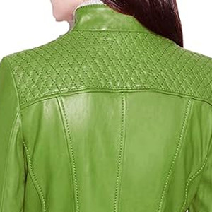 Chaqueta de Motociclista de Cuero para Mujer, Informal, Transpirable, Antiarrugas, Impermeable, Ecológica, de Primera Calidad, Ligera - Product Image 6