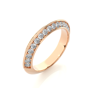 Customizable Diamond <b>Ring</b> Classic Design 14K Gold Wedding <b>Band</b> <b>Ring</b> with Round Cut Lab Grown Diamond for Engagement - Product Image 1