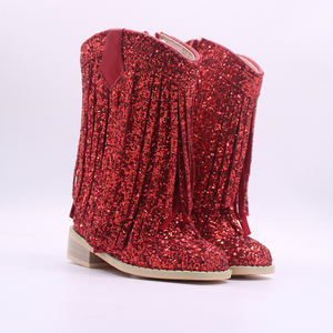 Bottes d'hiver à fermeture éclair hautes jusqu'au genou, chaussures décontractées pour enfants, bottes de cow-boy pour enfants - Product Image 4