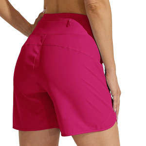 Short de bain taille haute pour femme personnalisable en tissu Oxford à séchage rapide respirant et confortable pour la salle de sport et les vêtements décontractés - Product Image 2