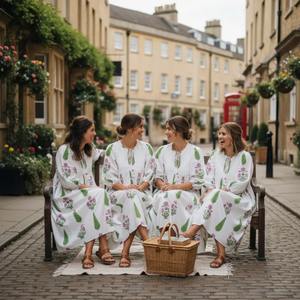 Vestido Midi de Algodón con Estampado a Mano, Vestido Floral Bohemio, Vestido de Verano de Algodón, Regalo para Niñas y Mujeres, Diseñador para Bodas y Festivales - Product Image 1