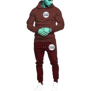 Conjunto Deportivo Informal de Dos Piezas con Capucha y Estampado para Hombre - Product Image 5