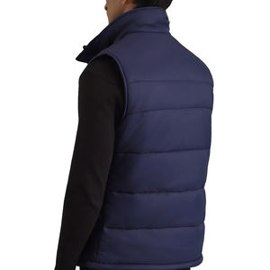 Veste bouffante sans manches à fermeture éclair de style décontracté pour hommes de haute qualité personnalisée OEM gilet d'hiver léger et chaud avec taille personnalisée - Product Image 5