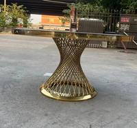 Jambe en acier inoxydable pour événement de mariage de haute qualité Table de mariage en or de luxe