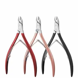 Double Spring Luxury Quality 3-5mm Jaw Silver Custom Stainless Steel Nail Cuticle Nipper