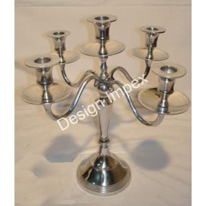 Bougeoir en aluminium de qualité exclusive Présentoir de pièce maîtresse de table Candélabre portatif facile Bougeoir décoratif Offres Spéciales - Product Image 1