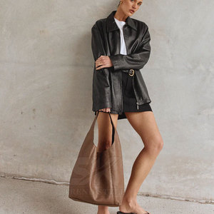 Sac hobo en cuir de qualité supérieure, nouveau style, vente directe d'usine, sac hobo en cuir à une seule couleur - Product Image 3