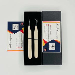 Pince à cils LashPlus en acier inoxydable, anti-corrosion, durable, à pointes de précision dentées sans interstices, avec embout fin en fibre - Product Image 6