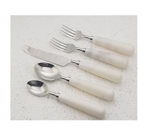 Dernier modèle de couverts en acier inoxydable avec poignée en marbre Décoration de table Couverts de qualité supérieure Vaisselle de table - Product Image 1