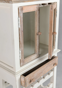 Gabinete de almacenamiento blanco personalizado de madera maciza de lujo moderno Gabinete de vino de alta calidad Convertible Extensible School Hotel - Product Image 4