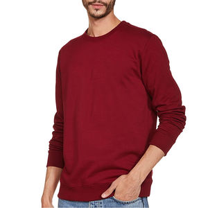 Sweatshirts d'hiver décontractés pour hommes, coupe classique, en coton mélangé, polaire, motif uni, écologiques, respirants, best-sellers - Product Image 1