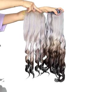 Cheveux bruts de qualité supérieure ondulés couleur personnalisée à partir de vrais cheveux humains au prix de gros - Product Image 1