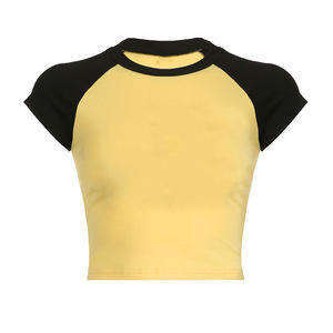 Nouveau style d'été – Haut de fitness court et sexy pour femme, léger, respirant, extensible dans quatre directions, séchage rapide, sans coutures, avec coussinets de poitrine - Product Image 5