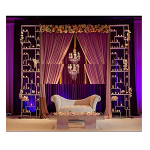 Caja Estilo Metal Marco Vela Pared para Bodas Decoraciones Elegantes - Product Image 1