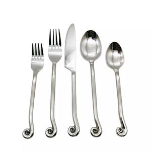 Miroir poli couverts couverts ensemble argent acier inoxydable cuillère fourchette couteau mariage argenterie élégant salle à manger essentiels - Product Image 6