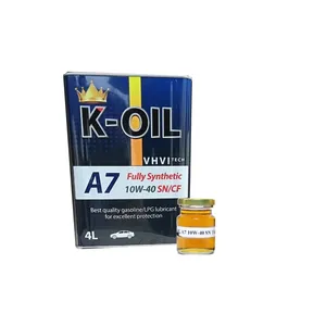 Korea K Oil A7 aceite de motor totalmente sintético 10W40 SN/CF mejor rendimiento aceite de motor mejor oferta para uso industrial