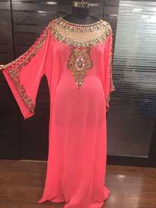 Kaftan marocain, magnifique kaftan coloré, kaftan traditionnel musulman, travail de perles de pierre, travail manuel, kaftan marocain, nouveau design 2022 - Product Image 2