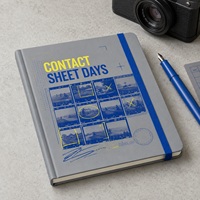 LABON Cuaderno de Contacto Personalizado A5, Diario de Fotografía Analógica, Tapa Dura Gris, Planificador de Sesiones, Notas, Composición, Dibujo, Registro