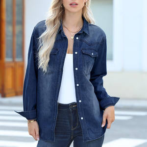 Vestes en jean de haute qualité à prix avantageux, vente en gros, denim délavé, surdimensionné pour femmes, design en denim respirant - Product Image 1