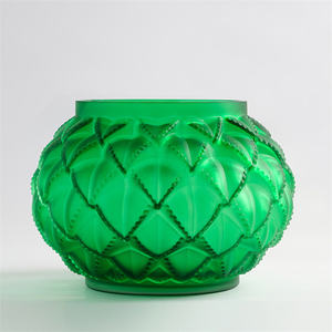 Vase en verre de cristal de luxe moderne Art déco design vert Languedoc pour la maison mariage fête de noël décoration de table - Product Image 5