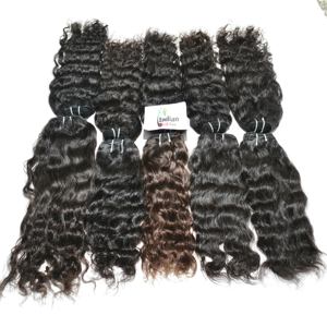 ผมมนุษย์หยักเป็นลอนธรรมชาติทำจากผมธรรมชาติแบบ100% จากอินเดียผมธรรมชาติแบบไม่ผ่านการทำสีดำดิบยังไม่ผ่านกระบวนการ - Product Image 6