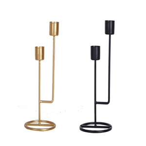 Candelabros de Metal Vintage marroquí de 2 cabezas, soporte de vela votiva colgante para decoración del hogar para bodas - Product Image 1