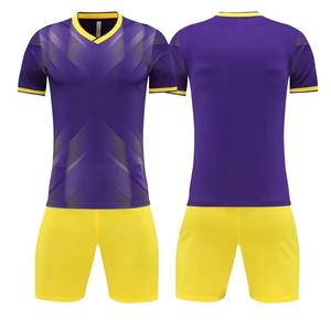 Conjunto de Camiseta de Fútbol para Hombre, Adulto y Niño, Manga Corta, Rojo/Morado/Azul, Nombre y Número Personalizados, Logotipo Personalizado, Embalaje Incluido - Product Image 4