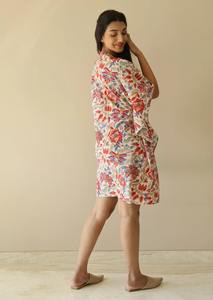 Indien main bloc coton Boho robe pour femmes nouveau à la mode vêtements d'été personnalisé vêtements de fête taille 5XL en vente - Product Image 4