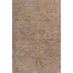 พรมขนสัตว์ถักมือรูปทรงสี่เหลี่ยมผืนผ้าขนาดใหญ่ลายดอกไม้สีชมพูและสีม่วงสำหรับตกแต่งห้องนั่งเล่นและทางเดิน-รุ่น EA-1536 - Product Image 3