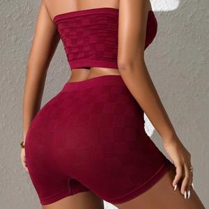 Custom Wholesale High Quality Women Seamless <b>Push</b> <b>Up</b> Sports <b>Bra</b> & Shorts Se Quick Dry Breathable Summer Gym Fitness Wear - Product Image 6