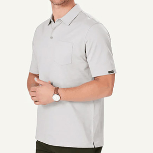 Patrón sólido de punto de alta calidad para hombre, manga corta de talla grande para camisas, bordado transpirable, precio bajo personalizable - Product Image 2