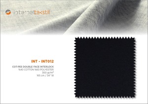40% Cotton 60% Polyester Double Face Interlock Knit Fabric 300 GSM 165cm - Product Image 1