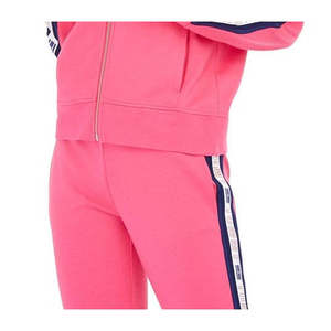 Felpa con cappuccio sportiva Tommy Hilfiger da donna con logo e zip, traspirante, rosa, taglia XL, in maglia, per la stagione autunnale - Product Image 3