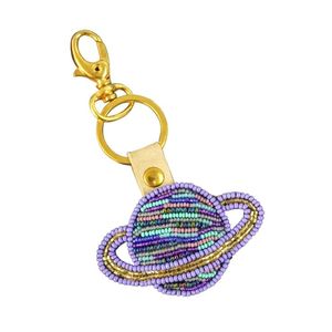 Nouveau design fait à la main broderie perlée luxe fantaisie multicolore voiture vélo sac à main USB porte-clés décoratif à la mode - Product Image 5