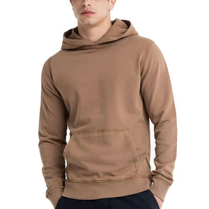Sweat-shirt d'hiver pour homme en gros 2025, streetwear, tricoté, 100% coton, polaire, décontracté, couleur unie, respirant, coupe-vent, logo personnalisé - Product Image 1