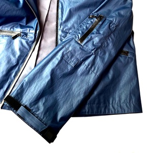 ¡Novedad de 2023! Chaqueta Bomber de tela brillante recubierta para mujer, Primavera Verano, transpirable, impermeable, con botones de algodón - Product Image 5