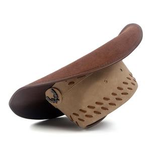 Sombrero de vaquero clásico occidental para hombre, gorra de vaquera para mujer, Sombrero informal negro de piel sintética para exteriores para Hombre con cuerda a prueba de viento - Product Image 5