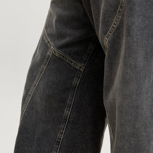 กางเกงยีนส์เอวสูงทรงสบายสำหรับผู้ชาย สไตล์ลำลอง กางเกงยีนส์ทรงหลวมแบบวินเทจสำหรับผู้หญิง กางเกงขากว้างสไตล์สตรีทแวร์ลำลอง รับผลิตแบบ OEM - Product Image 4