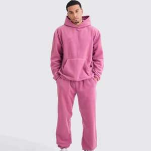 Conjunto de Sudadera con Capucha y Pantalones Deportivos de Invierno para Hombre, Estilo Urbano Personalizado, Corte Regular, Estampado, Spandex/Poliéster, Grueso - Product Image 1