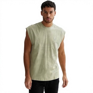 Wholesale Sleeveless Polyester/Cotton Quick Dry Breathable <b>Singlet</b> Blank Solid Vest <b>Men</b> Fitness Tank Top Workout Gym Shirt - Product Image 1