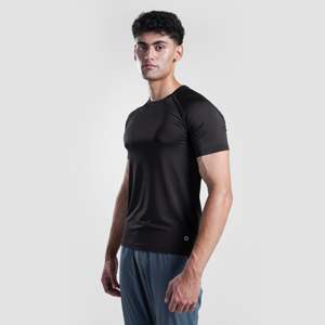 เสื้อยืดออกกำลังกาย GA Power Tee ผ้าโพลีเอสเตอร์ 100% น้ำหนักเบา แบบถัก สีดำ พิมพ์ลายสกรีน คุณสมบัติแบบรัดรูป พิมพ์ลายด้วยเทคนิคซิลค์สกรีน - Product Image 3