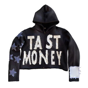 Venta al por mayor personalizado 450 GSM peso pesado desgastado Logo sudaderas con capucha de gran tamaño ropa de hombre caída hombro 100% algodón fabricante - Product Image 4