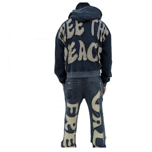 Survêtements avec broderie dégradée fabriqués en usine Survêtements avec broderie dégradés couleur personnalisée Vente à chaud - Product Image 6