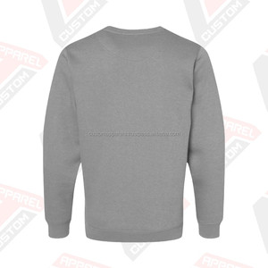 เสื้อสเวตเตอร์ปักลายขนแกะผ้าฝ้ายแบบเรียบง่ายเสื้อสวมหัวเสื้อสวมหัวแนวสตรีทแวร์ผ้าคอตตอน100% สีเบจทรายสีเบจ - Product Image 2