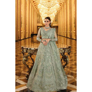Vestido Formal de Chifón Elaf Premium Stardom con Detalles Hechos a Mano en Color Lima Claro TC-1636 - Product Image 1