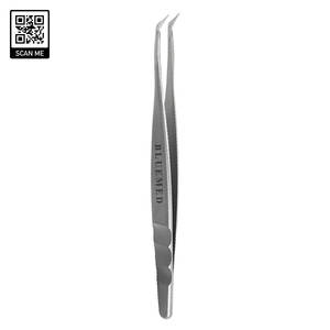 Pince à épiler chirurgicale Bluemed à pointe ultra-fine inclinée, lisse et durable, en acier inoxydable de qualité chirurgicale, pince à épiler pour extensions de cils - Product Image 2