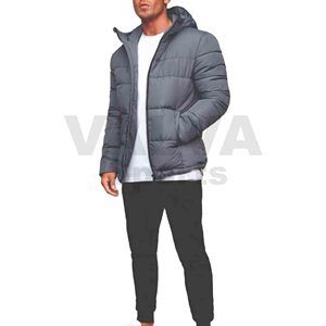 Chaquetas de hombre de burbuja de invierno personalizadas de alta calidad al por mayor diseño de estilo de invierno de lona a prueba de viento de alta calidad - Product Image 4
