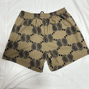 Shorts décontractés pour hommes avec logo personnalisé, pour la salle de sport, la natation, la plage, l'été, en tissu de toile à séchage rapide, avec cordon de serrage - Product Image 3