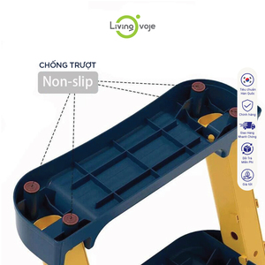 SB TECH Kids <b>Step</b> <b>Stool</b> with Safety Handles Blue and Yellow Print Other Material for Potty Training - Product Image 6